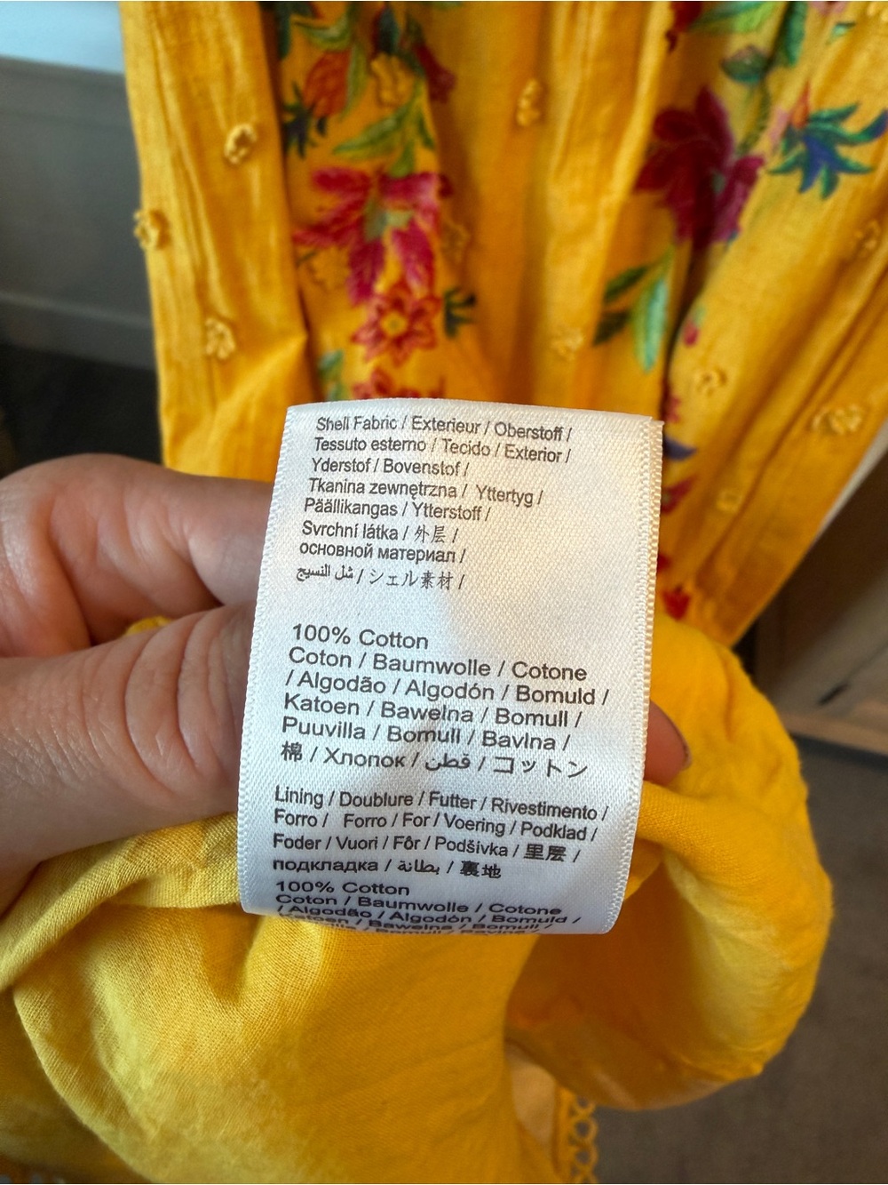 FARM Rio Flower Dream Floral Smocked Maxi Dress Yellow M - Picture 8 of 8